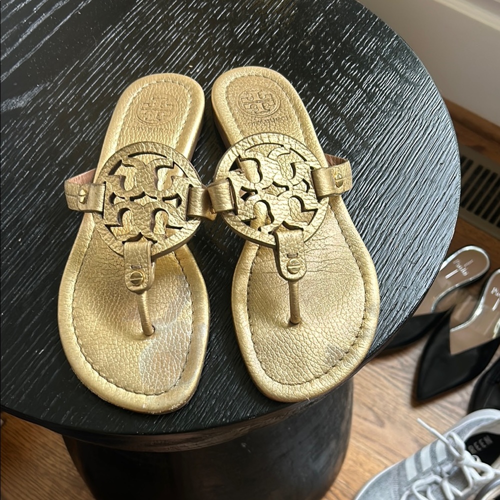 Tory Burch Gold Metallic Sandals